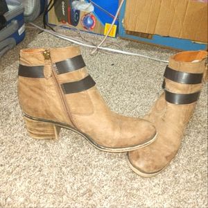 Franco Sarto Women's Zip-Up Leather Boots Size 9.5